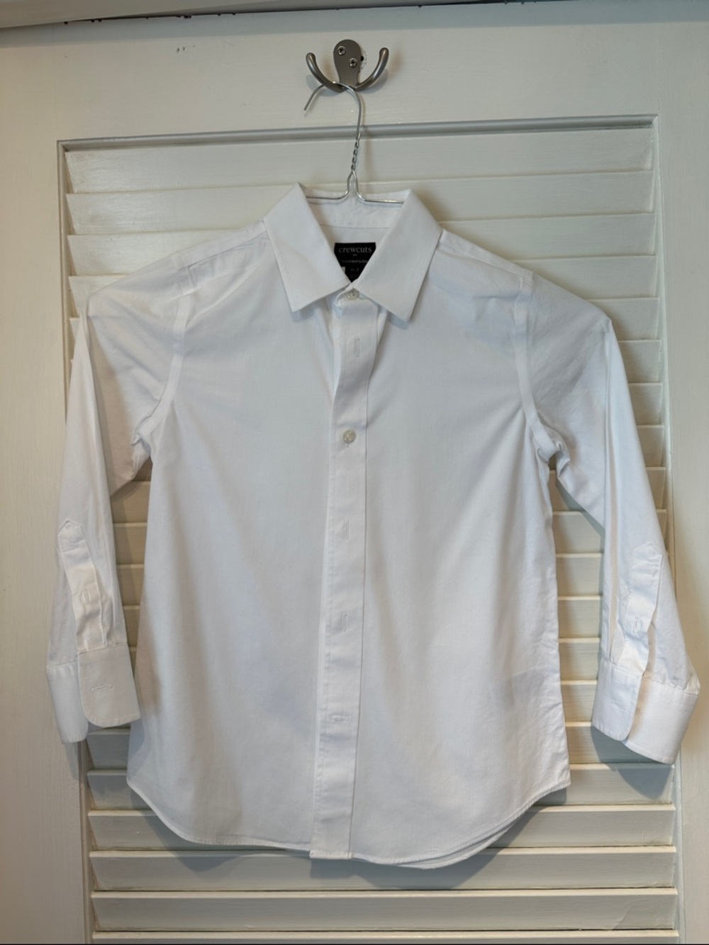 Crewcuts White Button-Front Point-Collar Shirt
